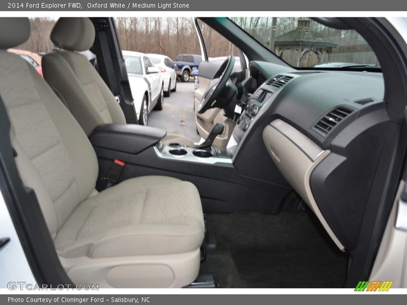Oxford White / Medium Light Stone 2014 Ford Explorer FWD