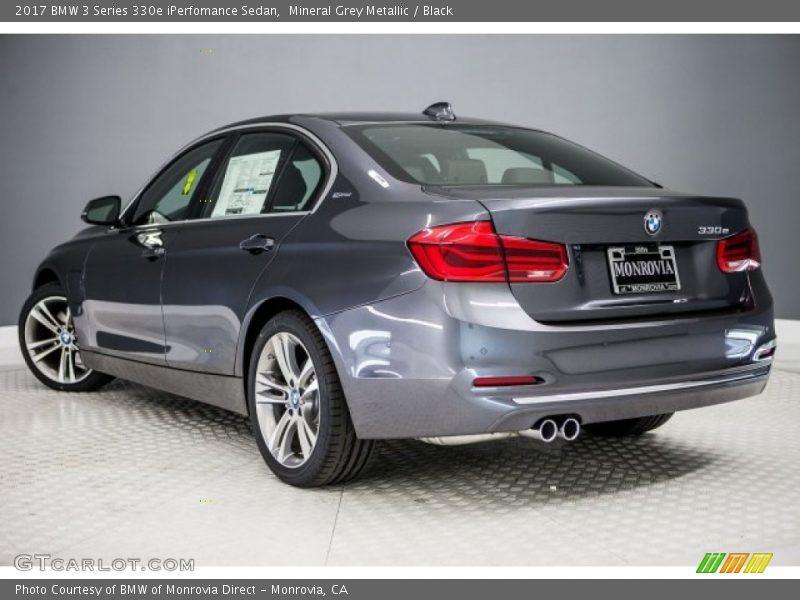 Mineral Grey Metallic / Black 2017 BMW 3 Series 330e iPerfomance Sedan