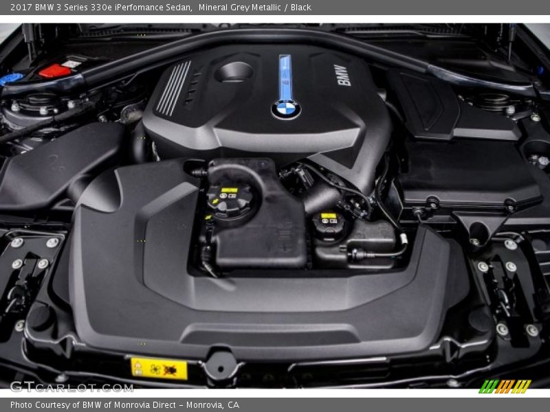 Mineral Grey Metallic / Black 2017 BMW 3 Series 330e iPerfomance Sedan