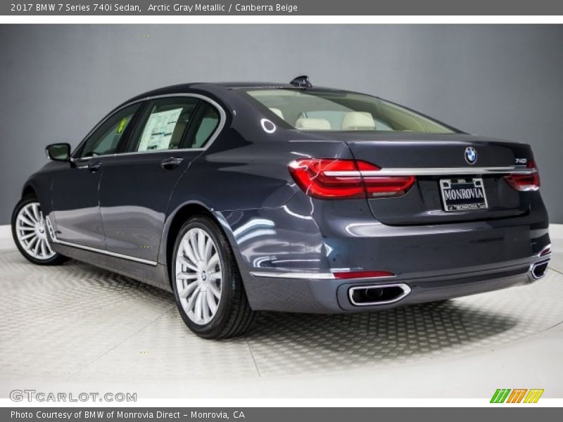 Arctic Gray Metallic / Canberra Beige 2017 BMW 7 Series 740i Sedan