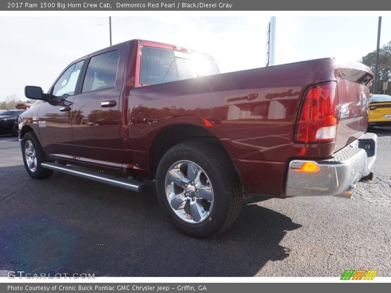 Delmonico Red Pearl / Black/Diesel Gray 2017 Ram 1500 Big Horn Crew Cab