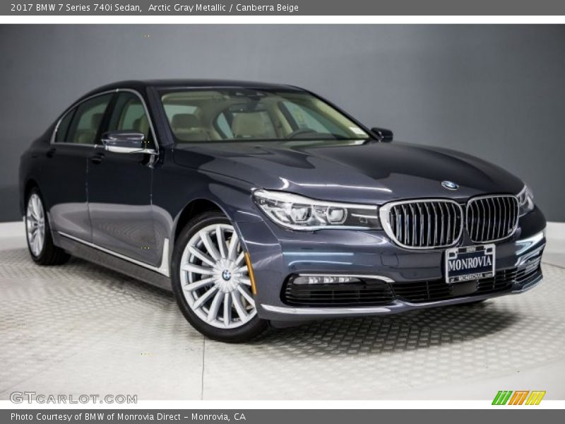 Arctic Gray Metallic / Canberra Beige 2017 BMW 7 Series 740i Sedan