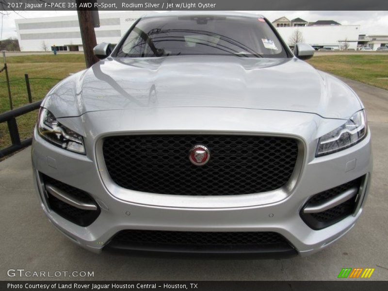 Rodium Silver / Jet w/Light Oyster 2017 Jaguar F-PACE 35t AWD R-Sport