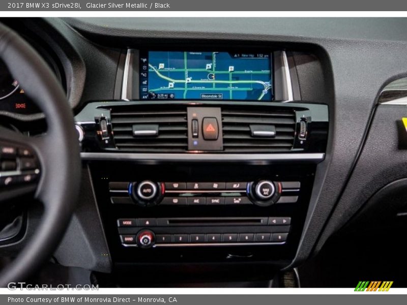 Glacier Silver Metallic / Black 2017 BMW X3 sDrive28i