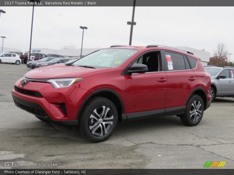 Barcelona Red Metallic / Black 2017 Toyota RAV4 LE
