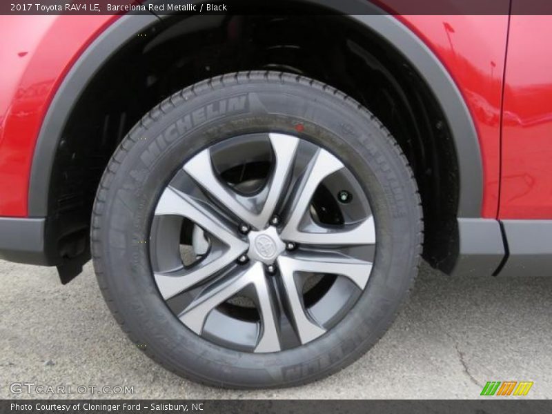 Barcelona Red Metallic / Black 2017 Toyota RAV4 LE