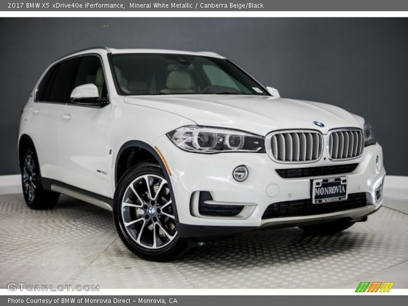 Mineral White Metallic / Canberra Beige/Black 2017 BMW X5 xDrive40e iPerformance