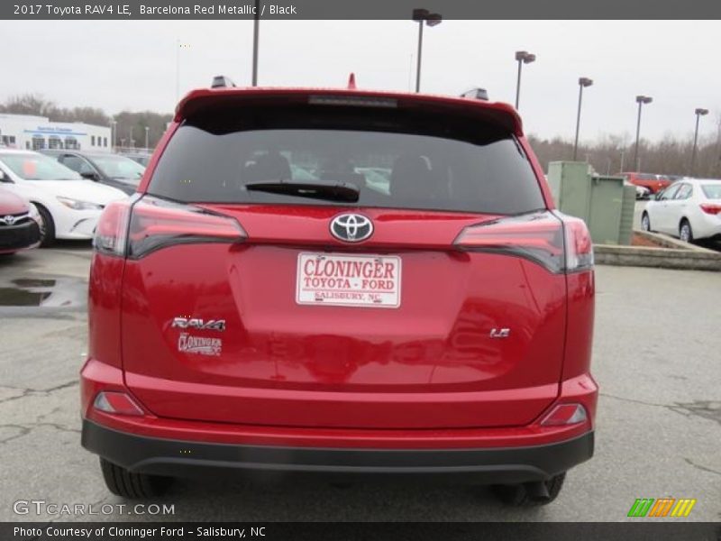 Barcelona Red Metallic / Black 2017 Toyota RAV4 LE