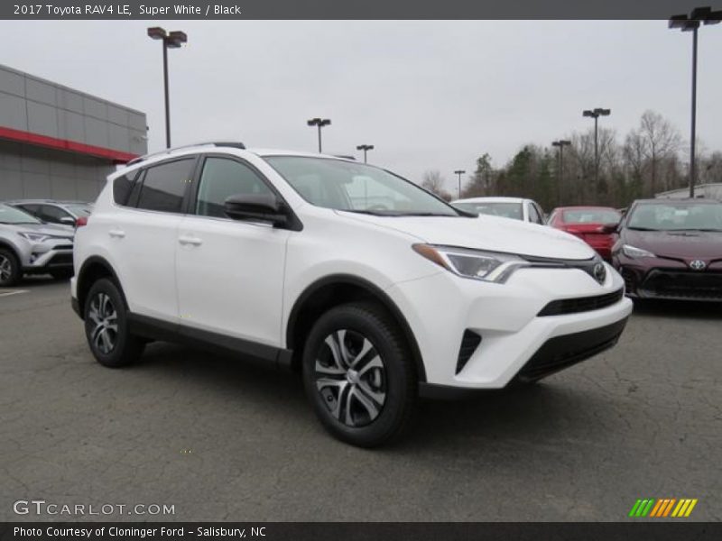 Super White / Black 2017 Toyota RAV4 LE