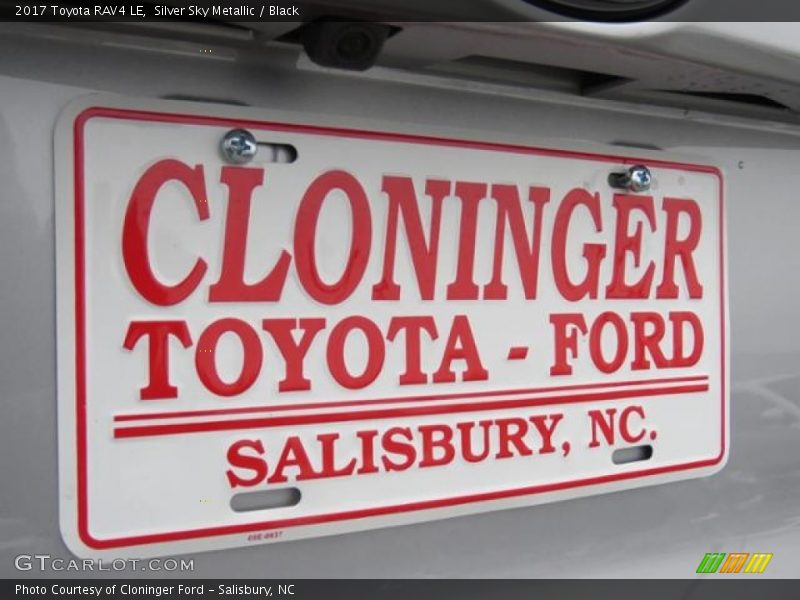Silver Sky Metallic / Black 2017 Toyota RAV4 LE