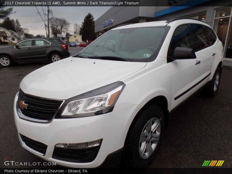 Summit White / Dark Titanium/Light Titanium 2017 Chevrolet Traverse LS AWD