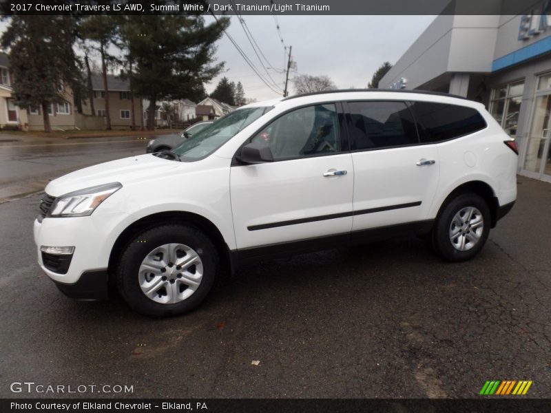 Summit White / Dark Titanium/Light Titanium 2017 Chevrolet Traverse LS AWD