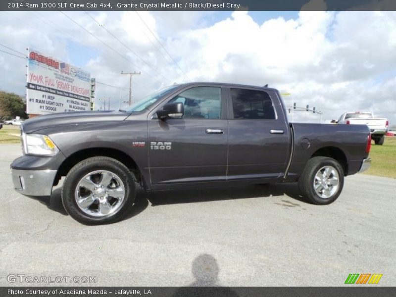 Granite Crystal Metallic / Black/Diesel Gray 2014 Ram 1500 SLT Crew Cab 4x4
