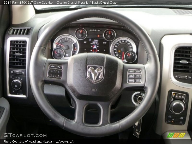 Granite Crystal Metallic / Black/Diesel Gray 2014 Ram 1500 SLT Crew Cab 4x4