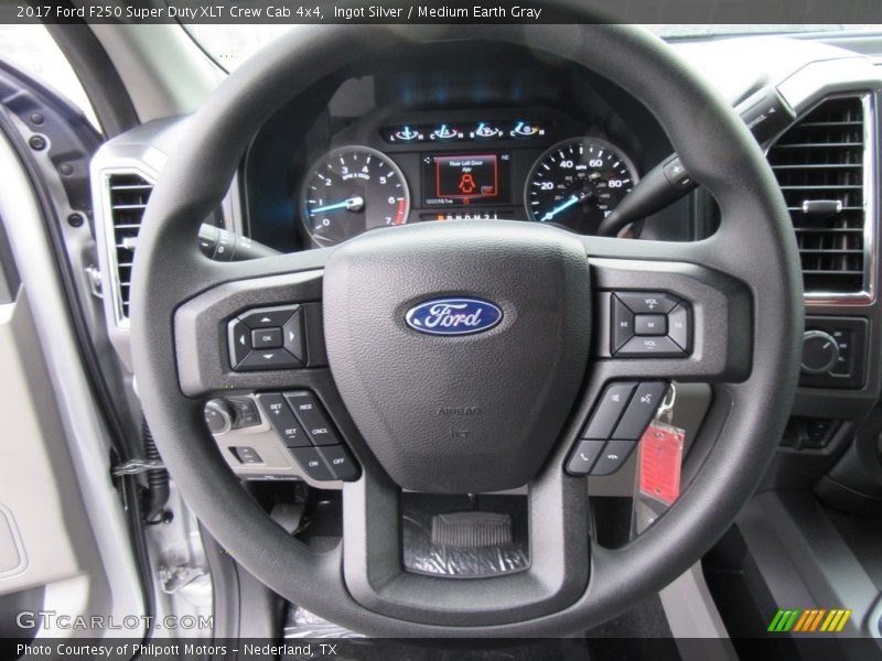 Ingot Silver / Medium Earth Gray 2017 Ford F250 Super Duty XLT Crew Cab 4x4
