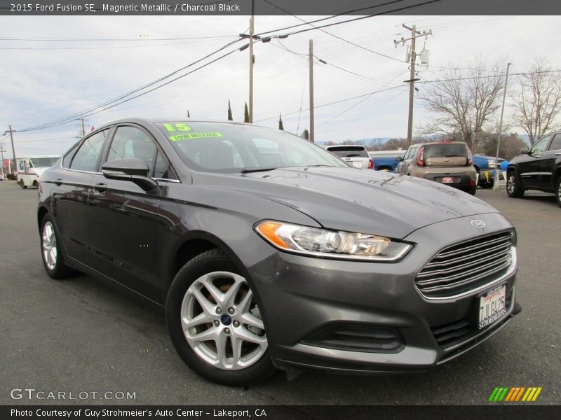 Magnetic Metallic / Charcoal Black 2015 Ford Fusion SE