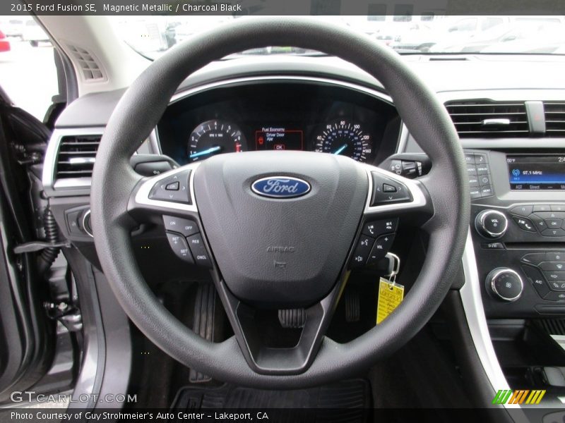 Magnetic Metallic / Charcoal Black 2015 Ford Fusion SE