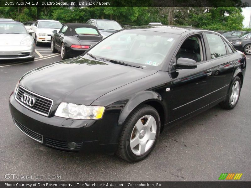 Brilliant Black / Ebony 2005 Audi A4 1.8T quattro Sedan