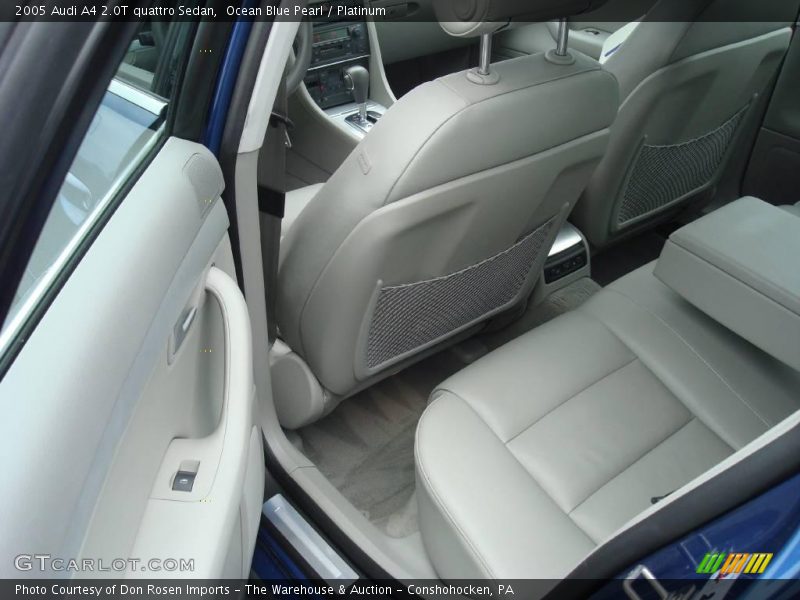 Ocean Blue Pearl / Platinum 2005 Audi A4 2.0T quattro Sedan