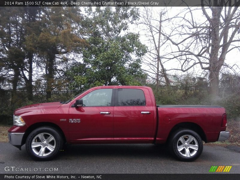 Deep Cherry Red Crystal Pearl / Black/Diesel Gray 2014 Ram 1500 SLT Crew Cab 4x4
