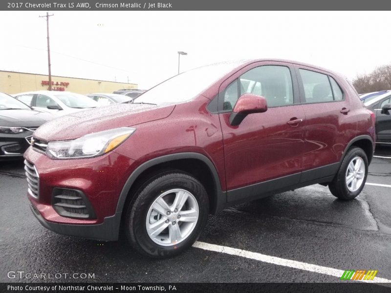 Crimson Metallic / Jet Black 2017 Chevrolet Trax LS AWD