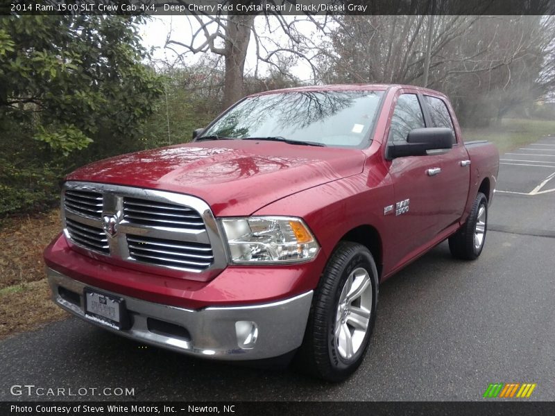 Deep Cherry Red Crystal Pearl / Black/Diesel Gray 2014 Ram 1500 SLT Crew Cab 4x4