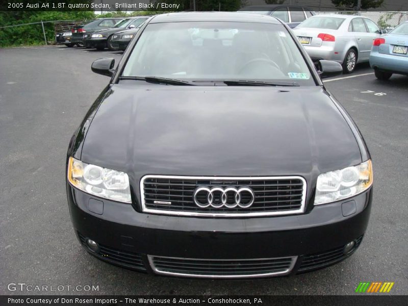 Brilliant Black / Ebony 2005 Audi A4 1.8T quattro Sedan