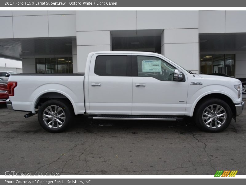 Oxford White / Light Camel 2017 Ford F150 Lariat SuperCrew