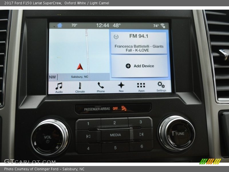 Navigation of 2017 F150 Lariat SuperCrew