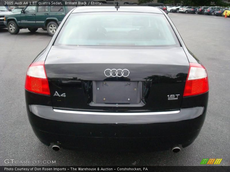 Brilliant Black / Ebony 2005 Audi A4 1.8T quattro Sedan