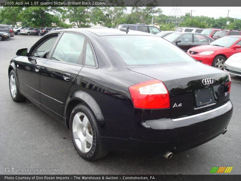 Brilliant Black / Ebony 2005 Audi A4 1.8T quattro Sedan