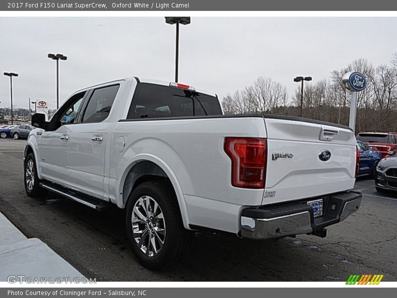 Oxford White / Light Camel 2017 Ford F150 Lariat SuperCrew