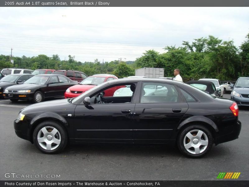 Brilliant Black / Ebony 2005 Audi A4 1.8T quattro Sedan