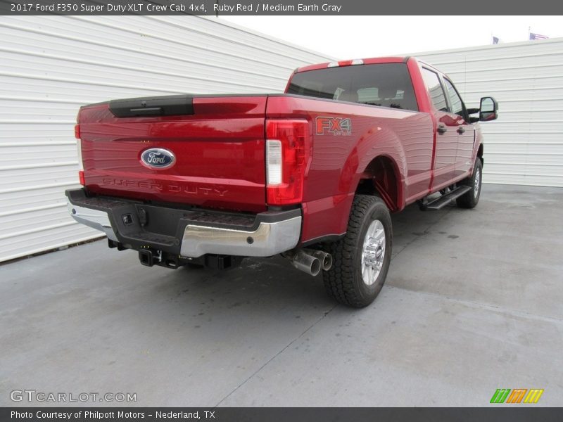 Ruby Red / Medium Earth Gray 2017 Ford F350 Super Duty XLT Crew Cab 4x4