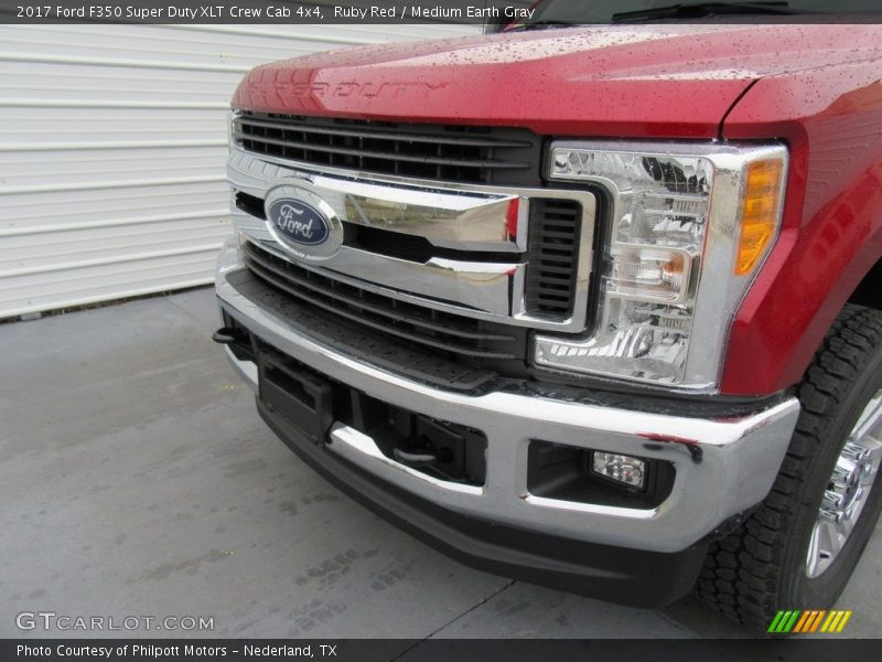 Ruby Red / Medium Earth Gray 2017 Ford F350 Super Duty XLT Crew Cab 4x4