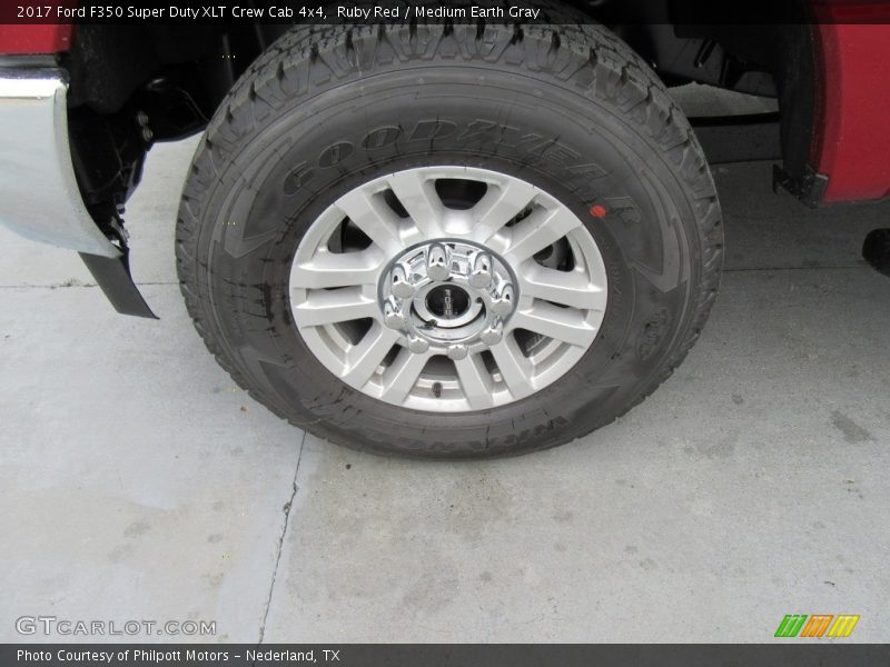 Ruby Red / Medium Earth Gray 2017 Ford F350 Super Duty XLT Crew Cab 4x4