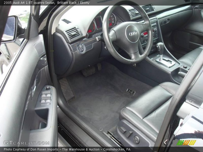 Brilliant Black / Ebony 2005 Audi A4 1.8T quattro Sedan