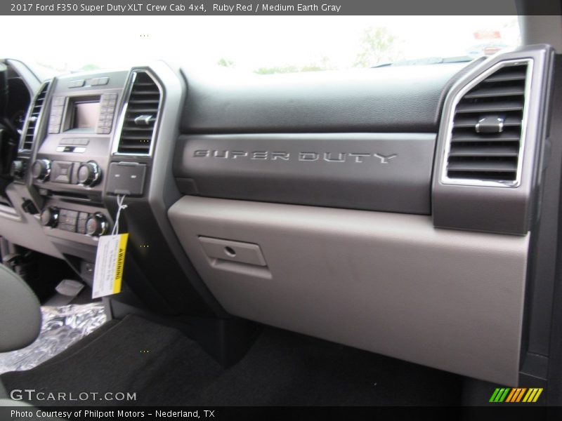 Ruby Red / Medium Earth Gray 2017 Ford F350 Super Duty XLT Crew Cab 4x4