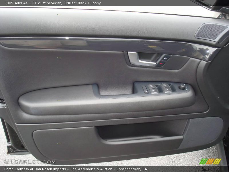 Brilliant Black / Ebony 2005 Audi A4 1.8T quattro Sedan