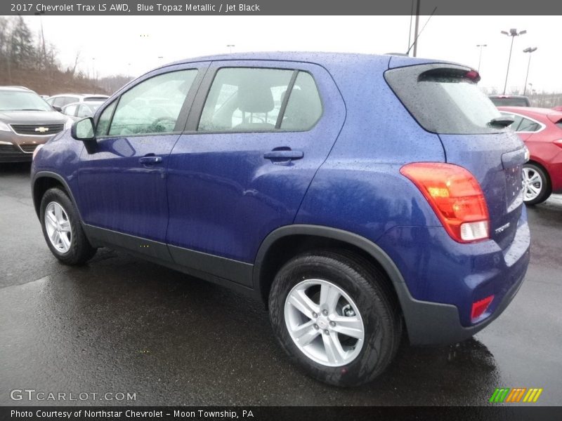Blue Topaz Metallic / Jet Black 2017 Chevrolet Trax LS AWD