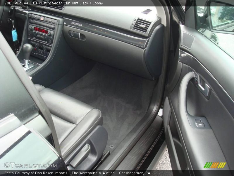 Brilliant Black / Ebony 2005 Audi A4 1.8T quattro Sedan
