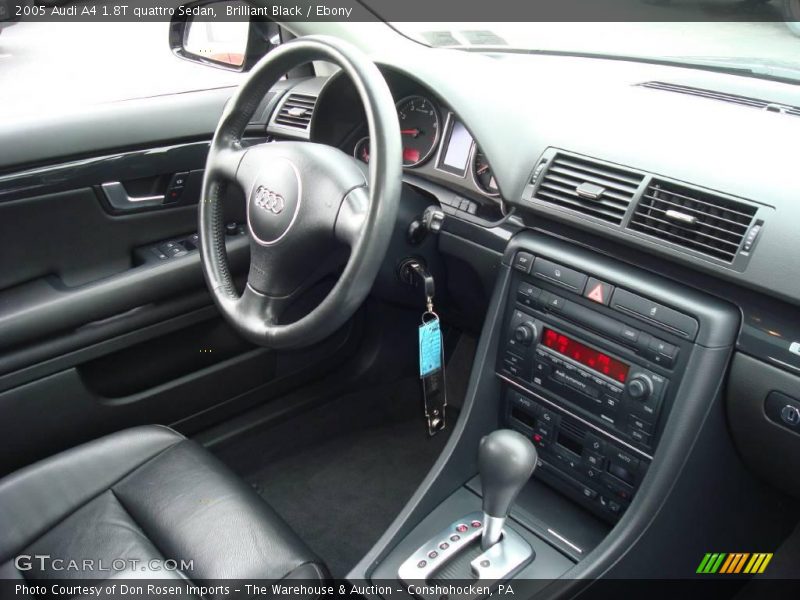 Brilliant Black / Ebony 2005 Audi A4 1.8T quattro Sedan