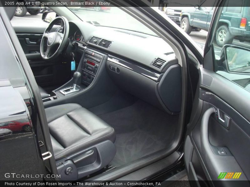 Brilliant Black / Ebony 2005 Audi A4 1.8T quattro Sedan