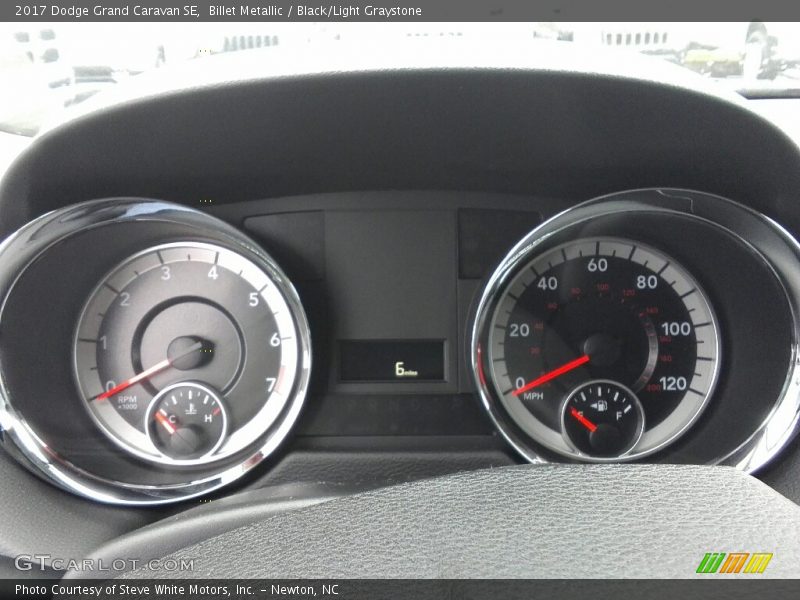 Billet Metallic / Black/Light Graystone 2017 Dodge Grand Caravan SE