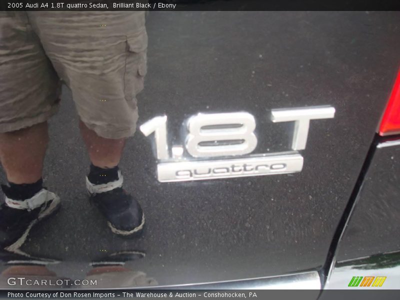 Brilliant Black / Ebony 2005 Audi A4 1.8T quattro Sedan