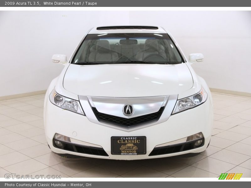 White Diamond Pearl / Taupe 2009 Acura TL 3.5