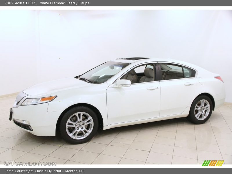 White Diamond Pearl / Taupe 2009 Acura TL 3.5