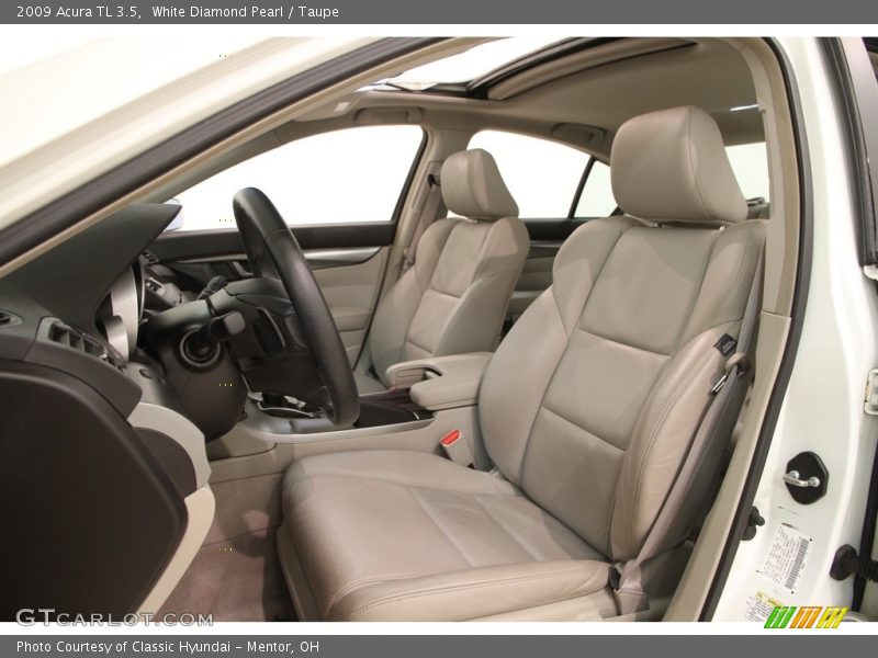 White Diamond Pearl / Taupe 2009 Acura TL 3.5