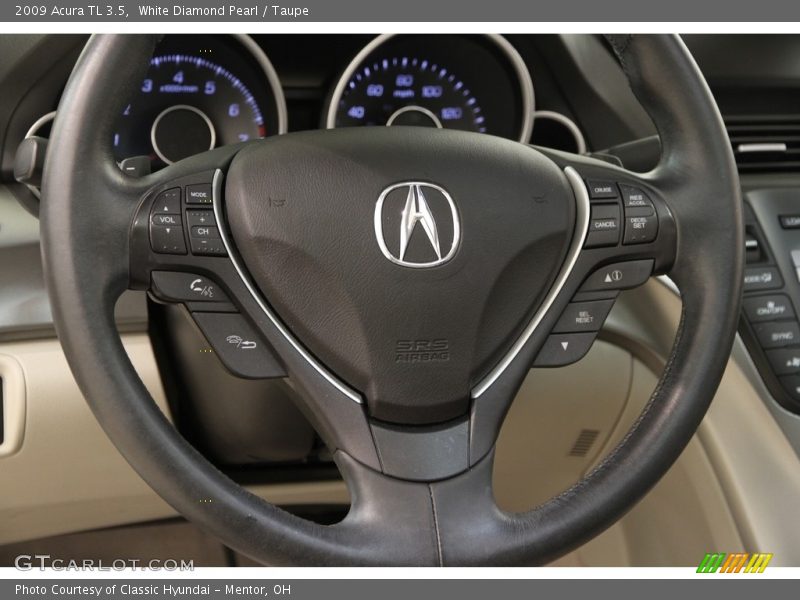 White Diamond Pearl / Taupe 2009 Acura TL 3.5