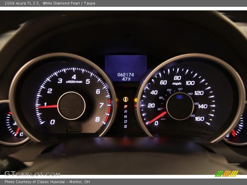 White Diamond Pearl / Taupe 2009 Acura TL 3.5